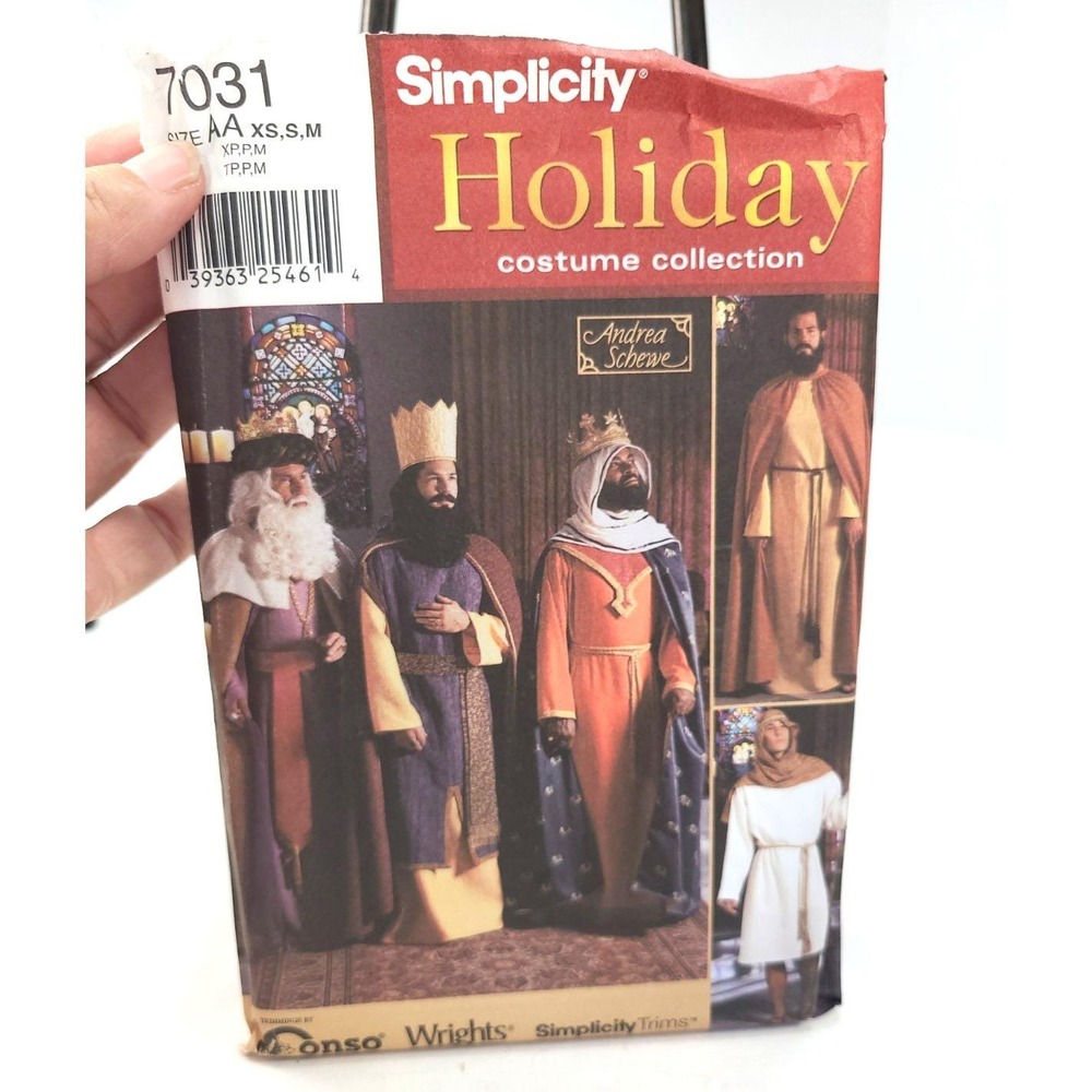 Simplicity 7031 Bible Adult Nativity Andrea Schewe Costume PATTERN Uncut XS-M